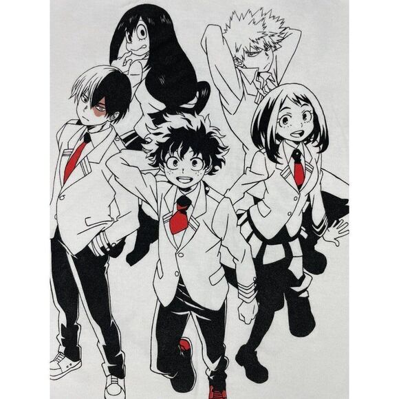 My Hero Academia T-shirt Men Large Short Sleeve Graphic Characters Anime - Picture 2 of 6